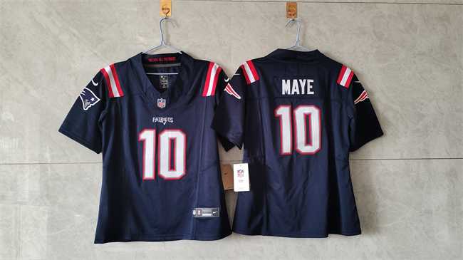 Women%27s New England Patriots #10 Drake Maye 2024 F.U.S.E. Navy Vapor Untouchable Limited Stitched Jersey->las vegas raiders->NFL Jersey